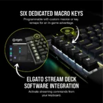 ⁦מקלדת גיימינג מכנית K100 CORSAIR OPX Switch — Black⁩ – תמונה ⁦13⁩