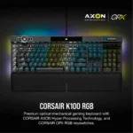 ⁦מקלדת גיימינג מכנית K100 CORSAIR OPX Switch — Black⁩ – תמונה ⁦7⁩