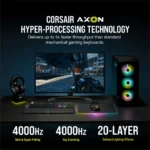 ⁦מקלדת גיימינג מכנית K100 CORSAIR OPX Switch — Black⁩ – תמונה ⁦8⁩