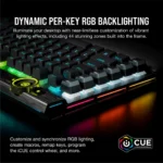 ⁦מקלדת גיימינג מכנית K100 CORSAIR OPX Switch — Black⁩ – תמונה ⁦10⁩