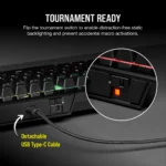 ⁦מקלדת מכאנית קומפקטית CORSAIR K70 TKL MX RED⁩ – תמונה ⁦5⁩