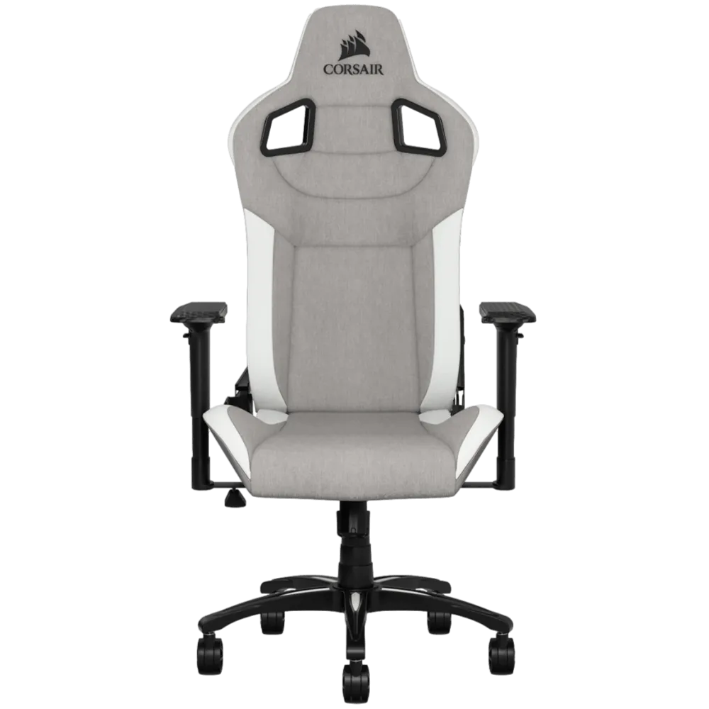 90904-030-02-7 כיסא גיימינג צבע אפור-לבן בד CORSAIR T3 RUSH – תמונה 1