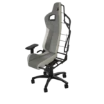 ⁦כיסא גיימינג בד CORSAIR T3 RUSH 2023 Fabric White/Grey⁩ – תמונה ⁦4⁩