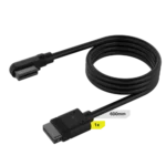 כבל שחור CORSAIR iCUE LINK 1x 600mm, Straight/Slim 90°connectors