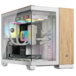 Corsair 6500X – מארז גיימינג Dual-Chamber בגימור לבן ועץ במבוק