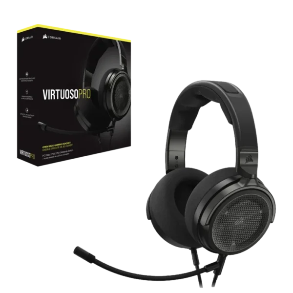 אוזניות גיימינג CORSAIR VIRTUOSO PRO Open Back Streaming Carbon