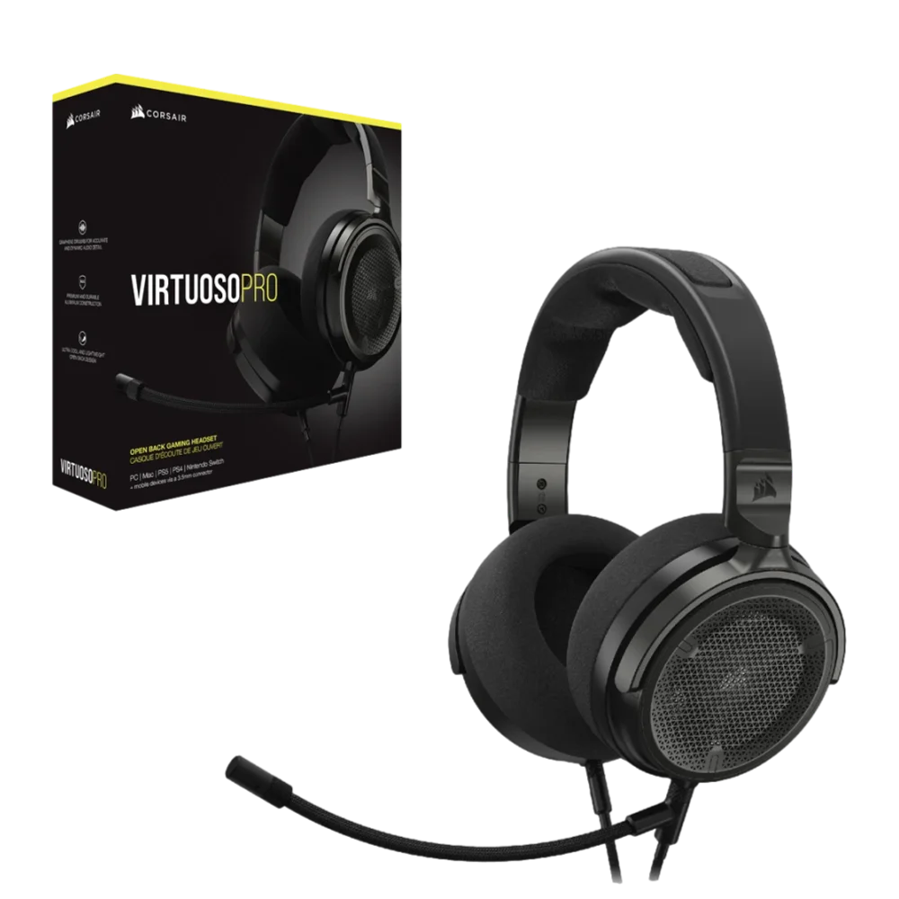 90904-112-98_2 אוזניות גיימינג CORSAIR VIRTUOSO PRO Open Back Streaming Carbon – תמונה 1