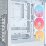 ⁦מארז מחשב CORSAIR FRAME 4500X ARGB זכוכית – מיד טאוור לבן⁩ – תמונה ⁦3⁩
