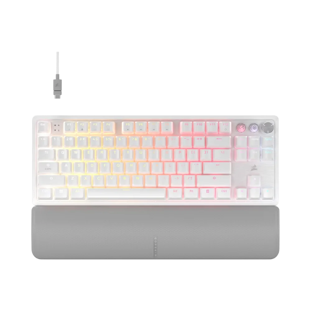 90904-720-71 מקלדת גיימינג דגם K70 Pro TKL Hall Effect בצבע לבן מבית Corsair – תמונה 1