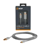 כבל 2 מטר אפור USB-C to USB-A 2m Cable