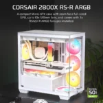 ⁦מארז מחשב דגם 2800X RS-R ARGB Micro-ATX בצבע לבן מבית CORSAIR⁩ – תמונה ⁦2⁩