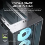 ⁦מארז מחשב מודולרי דגם Frame 4000D RS ARGB בצבע לבן מבית Corsair⁩ – תמונה ⁦4⁩