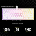 ⁦מקלדת מכנית לבנה CORSAIR K65 White RGB MINI 60%⁩ – תמונה ⁦8⁩
