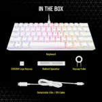 ⁦מקלדת מכנית לבנה CORSAIR K65 White RGB MINI 60%⁩ – תמונה ⁦9⁩