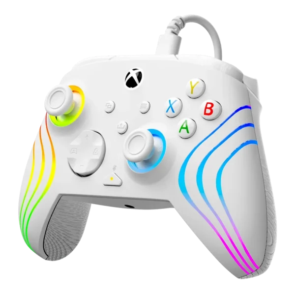 בקר חוטי לגיימינג Turtle Beach Afterglow Wave תאורת RGB – תואם Xbox ו‑PC לבן