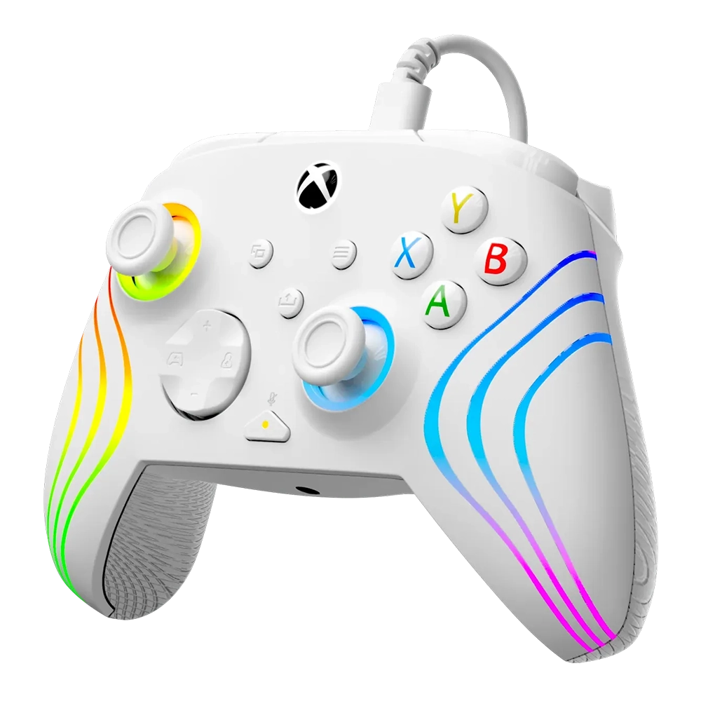 90905-801-27_1 בקר חוטי לגיימינג Turtle Beach Afterglow Wave תאורת RGB – תואם Xbox ו‑PC לבן – תמונה 1