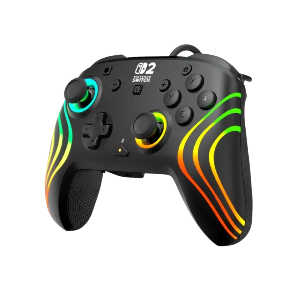 בקר גיימינג חוטי ל-Nintendo Switch 2 דגם Afterglow™ Wave Wired Controller בצבע שחור מבית Turtle Beach
