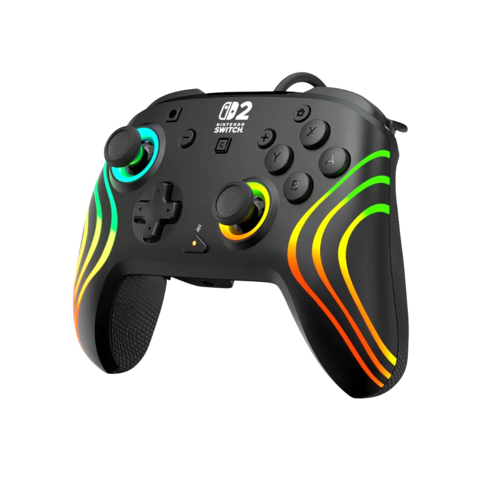 90905-801-69 בקר גיימינג חוטי ל-Nintendo Switch 2 דגם Afterglow™ Wave Wired Controller בצבע שחור מבית Turtle Beach – תמונה 1