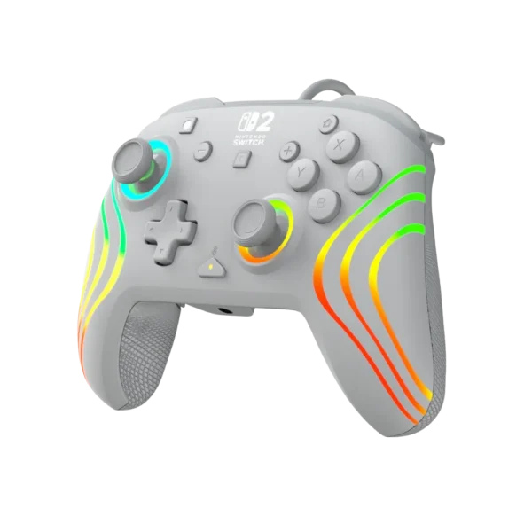 בקר גיימינג חוטי ל-Nintendo Switch 2 דגם Afterglow™ Wave Wired Controller בצבע אפור מבית Turtle Beach