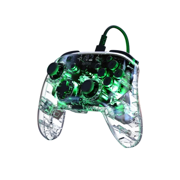 בקר גיימינג חוטי ל-Nintendo Switch 2 דגם Afterglow™ Wired Controller בצבע שקוף מבית Turtle Beach