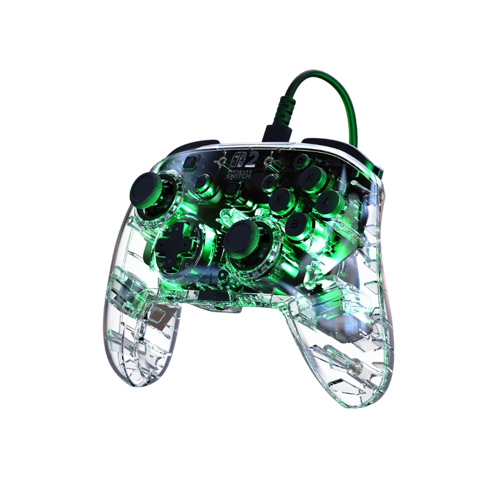 90905-801-72 בקר גיימינג חוטי ל-Nintendo Switch 2 דגם Afterglow™ Wired Controller בצבע שקוף מבית Turtle Beach – תמונה 1
