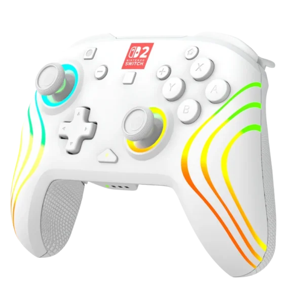 בקר גיימינג אלחוטי ל-Nintendo Switch 2 דגם Afterglow Wave Wireless Controller בצבע לבן מבית Turtle Beach