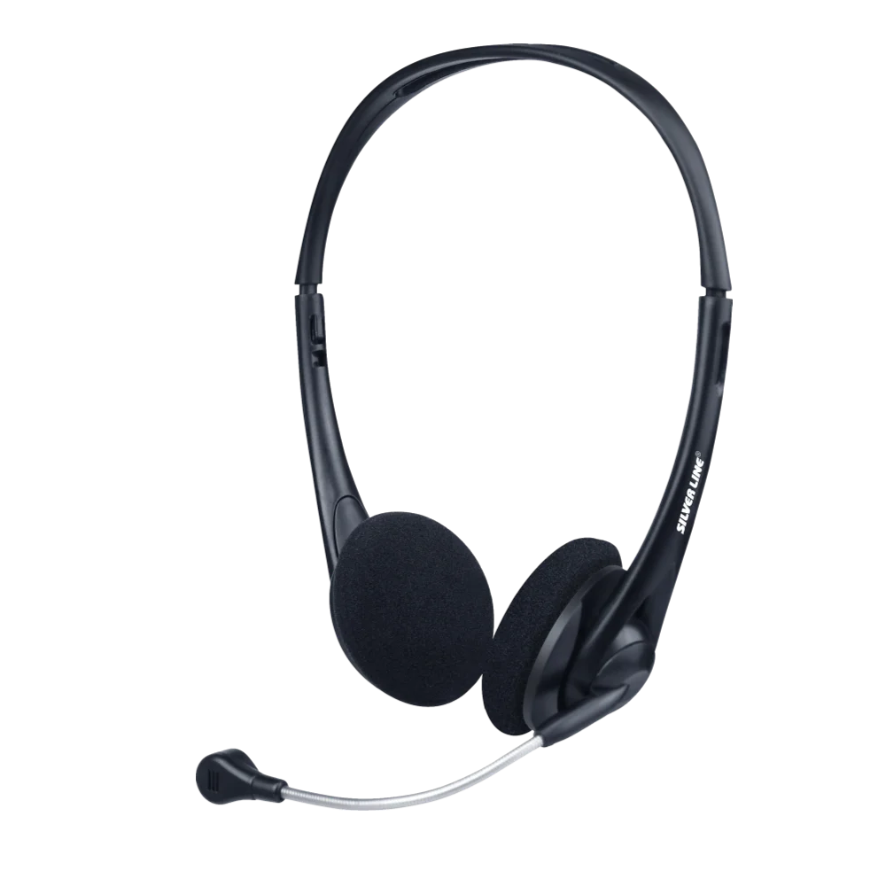91600-010-10_3 אוזניות+מיקרופון SILVER LINE HS010V USB – תמונה 1