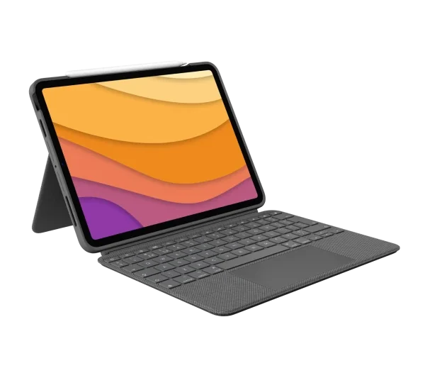 מארז מקלדת נרתיק Logitech COMBO TOUCH – עבור iPad Air (שחור ואפור)