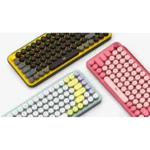 ⁦מקלדת מכאנית אלחוטית אודם, ורוד LOGITECH POP Keys⁩ – תמונה ⁦3⁩