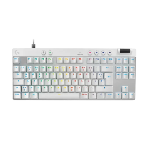 מקלדת גיימינג חוטית PRO X TKL RAPID בצבע לבן מבית LOGITECH