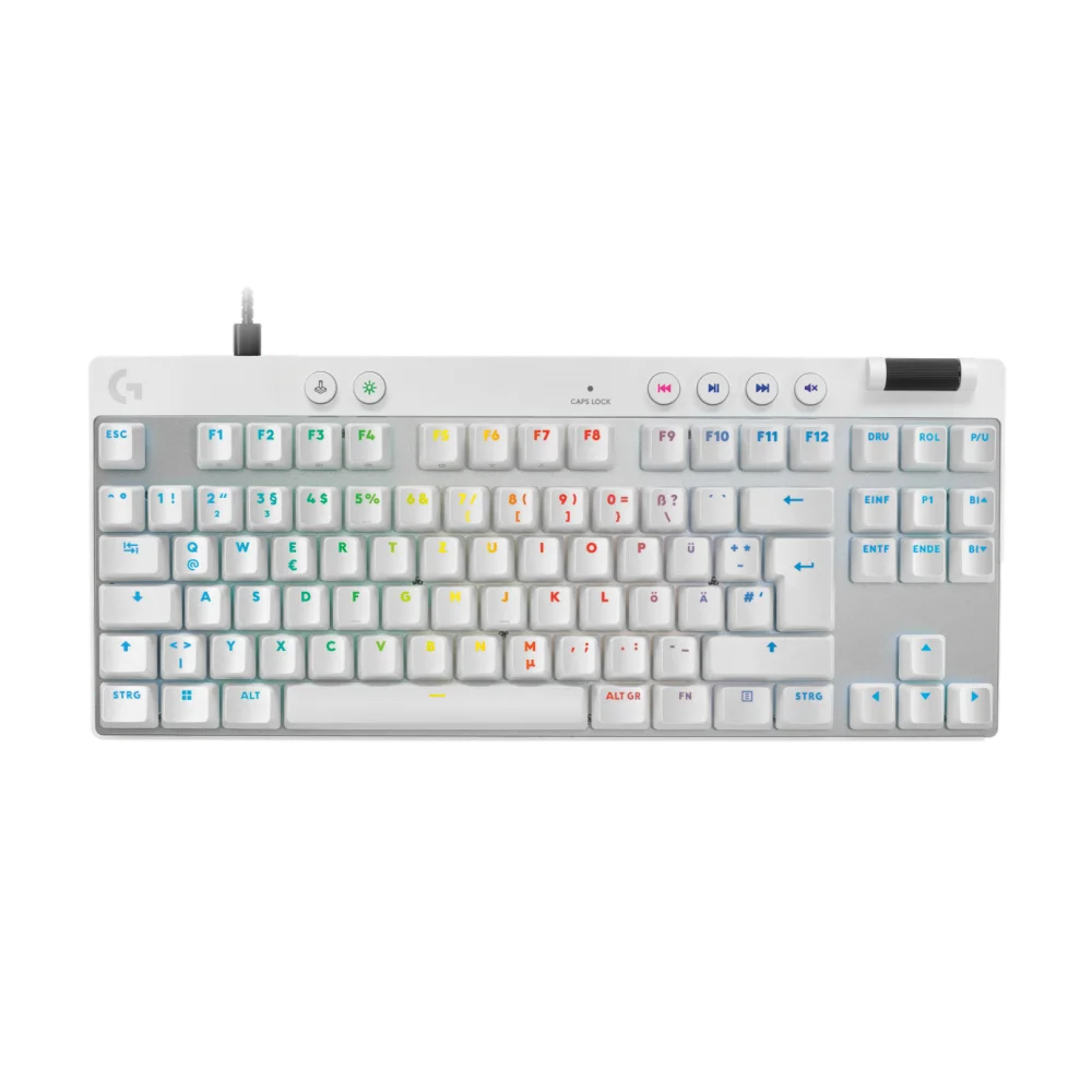 92001-324-20 מקלדת גיימינג חוטית PRO X TKL RAPID בצבע לבן מבית LOGITECH – תמונה 1