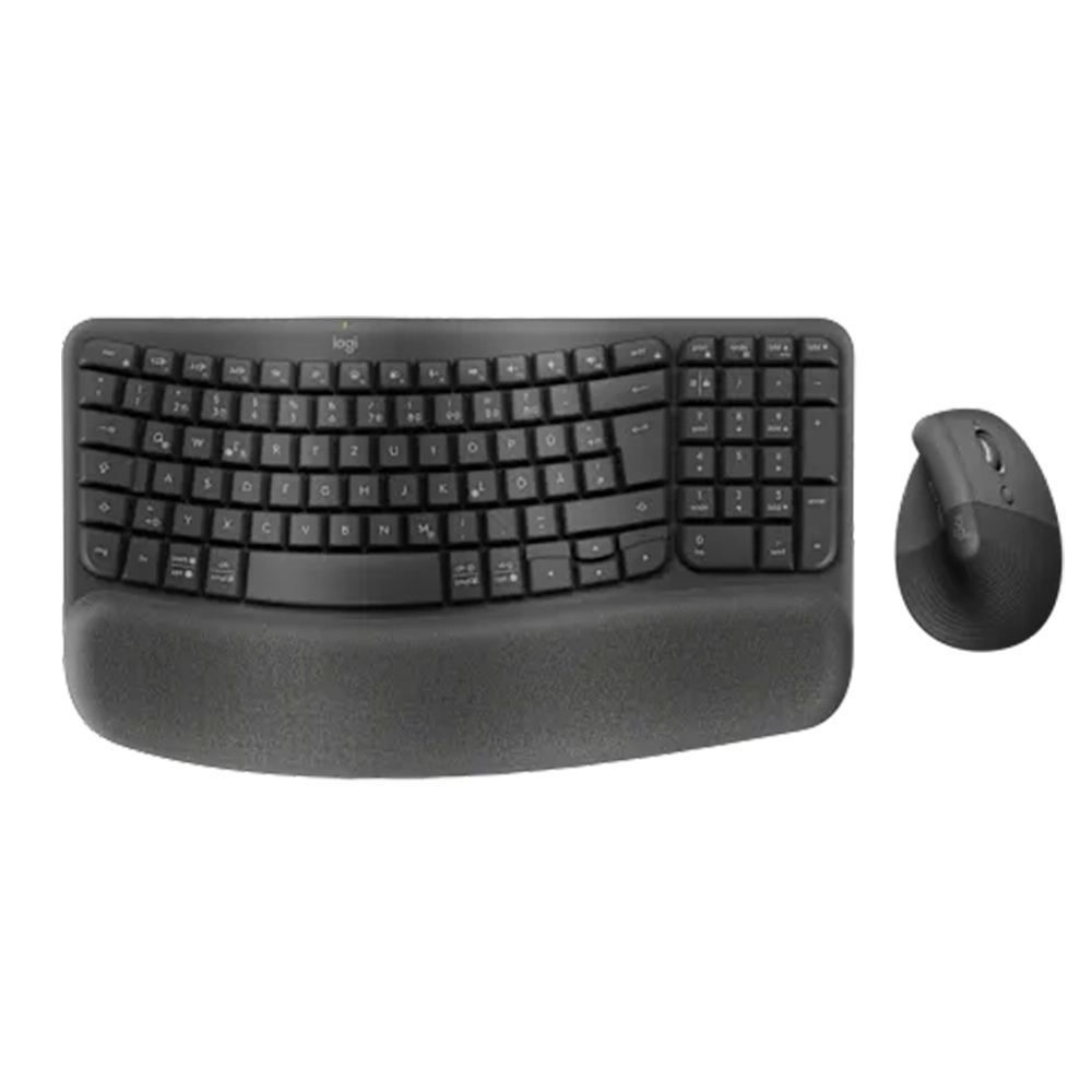 92001-388-60 Logitech Wave Keys & Lift Combo Graphite – סט מקלדת ועכבר – תמונה 1