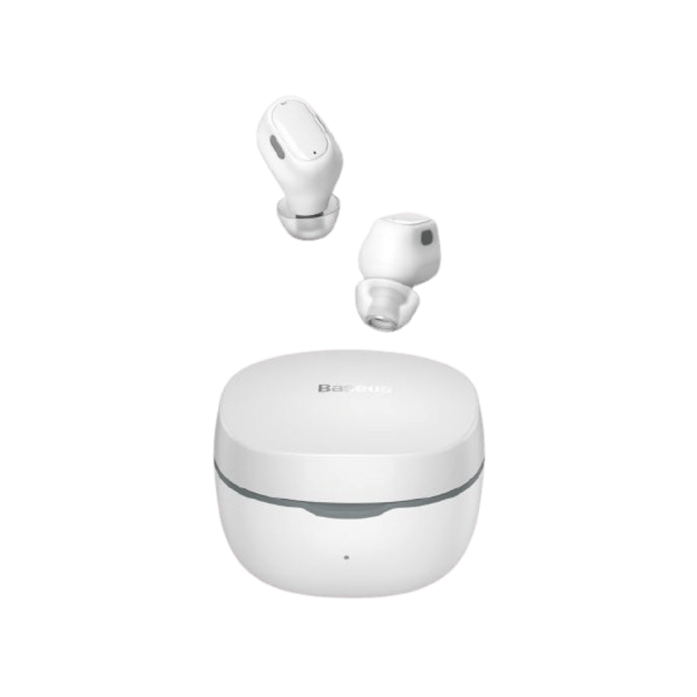 94030-000-84 אוזניות בלוטות' בצבע לבן מדגם Baseus TWS WM01 true wireless – תמונה 1