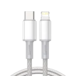 ⁦כבל Baseus בחיבור USB-C בצבע לבן⁩ – תמונה ⁦2⁩