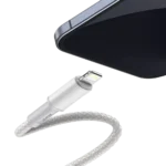 ⁦כבל Baseus בחיבור USB-C בצבע לבן⁩ – תמונה ⁦3⁩