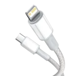 ⁦כבל Baseus בחיבור USB-C בצבע לבן⁩ – תמונה ⁦4⁩