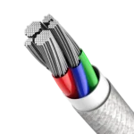 ⁦כבל Baseus בחיבור USB-C בצבע לבן⁩ – תמונה ⁦6⁩