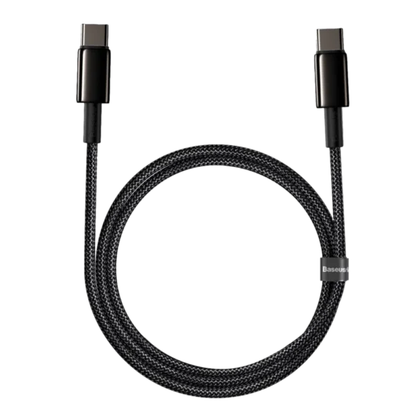 כבל BASEUS CABLE USB-C TYPE-C PD בצבע שחור