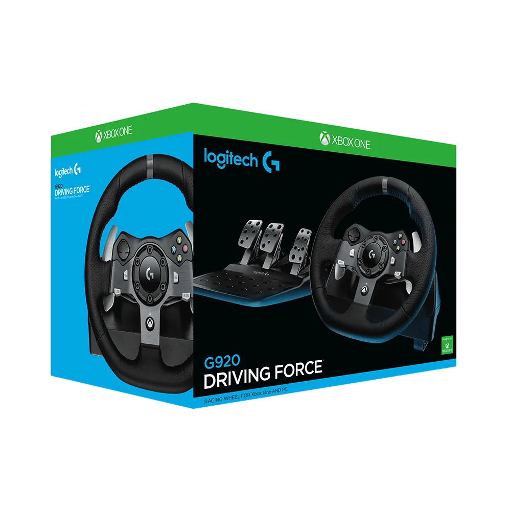 94100-012-30-1 הגה ודוושות מרוצים G920 Driving force מבית logitech – תמונה 1