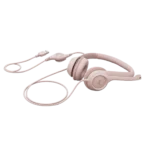 ⁦אוזניות עם מיקרופון וחיבור USB Logitech H390 – צבע ורוד⁩ – תמונה ⁦5⁩