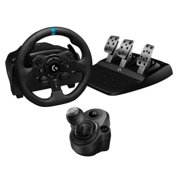 ערכת הגה מרוצים Logitech G923 SE Trueforce + ידית הילוכים – תואמת PS4/PS5/PC