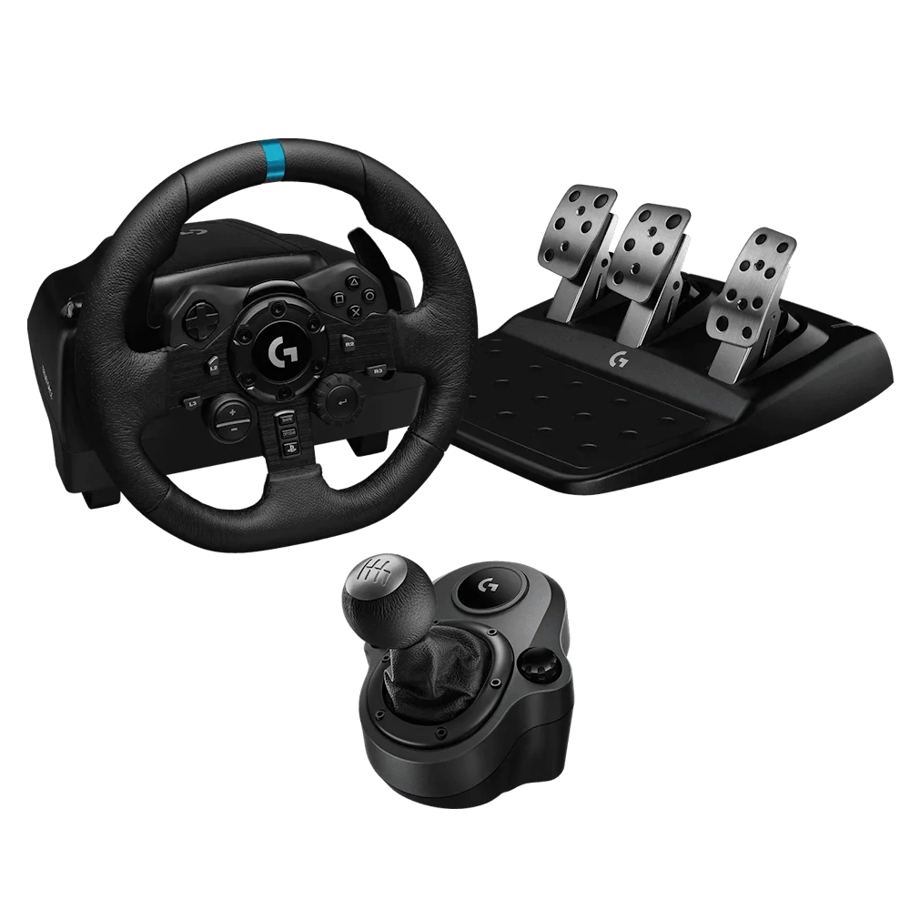 99100-053-10_8 ערכת הגה מרוצים Logitech G923 SE Trueforce + ידית הילוכים – תואמת PS4/PS5/PC – תמונה 1