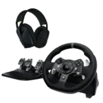 חבילת גיימינג הכוללת הגה ואוזניות מבית LOGITECH