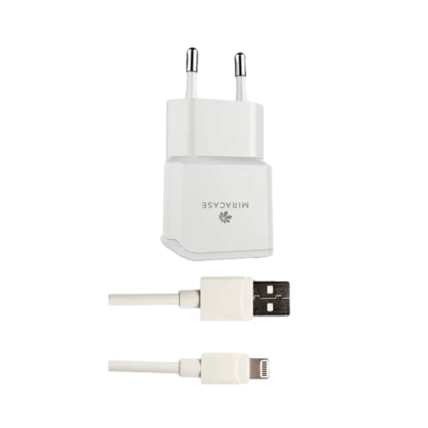 מטען קיר + כבל  MIRACASE MWCS240 MFI לבן