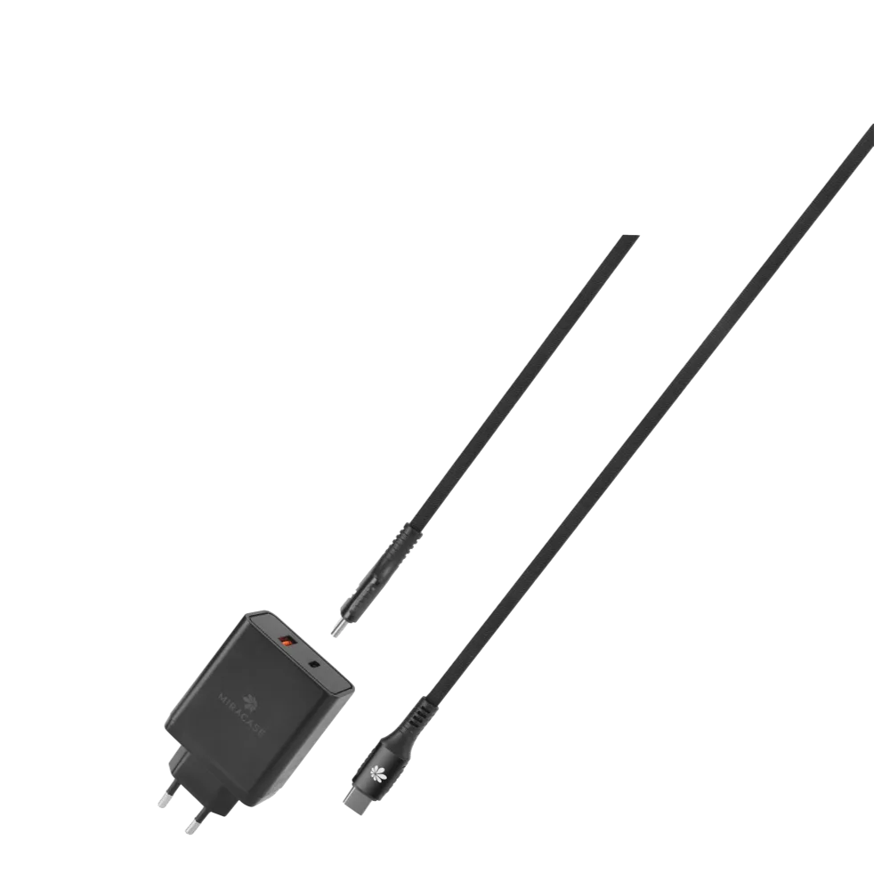 99213-003-23-1 מטען קיר מהיר בצבע שחור MWC65PQ MIRACASE – תמונה 1