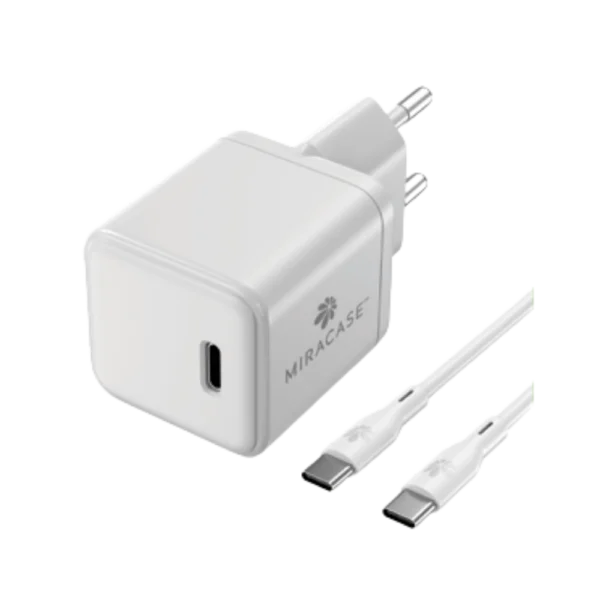 מטען קיר USB-C + כבל דגם MWCN30N מבית Miracase