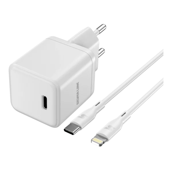 מטען קיר מהיר 30W דגם SWC30N עם כבל Type-C to Lightning מבית Silve Line
