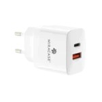 מטען מהיר PD+QC MWC18PQ 18W צבע לבן