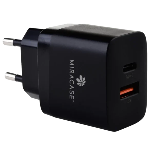 מטען מהיר PD+QC MWC18PQ 18W צבע שחור