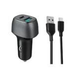 ⁦מטען לרכב QC18W+PD20W+כבל Miracase  MICRO⁩ – תמונה ⁦4⁩